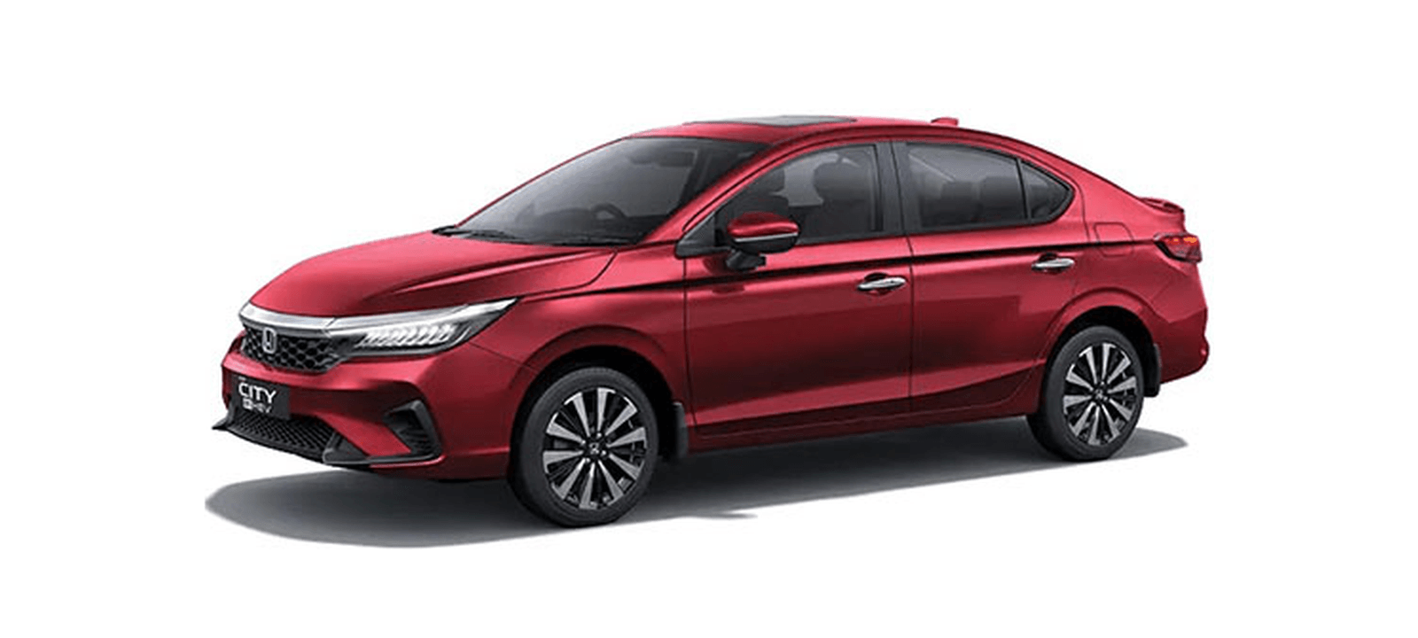 Honda City e:HEV hybrid sedan, complete studio product shot