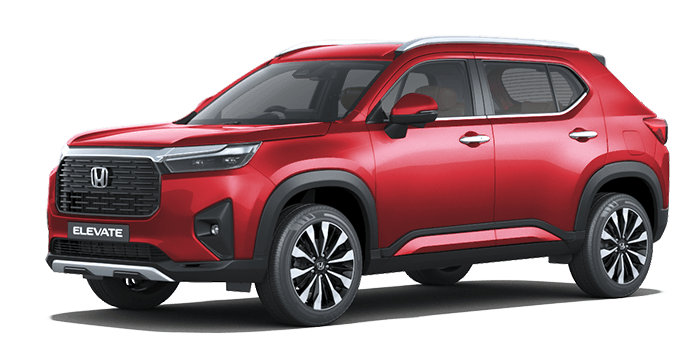 Honda Elevate in Radiant Red, official studio lineup view