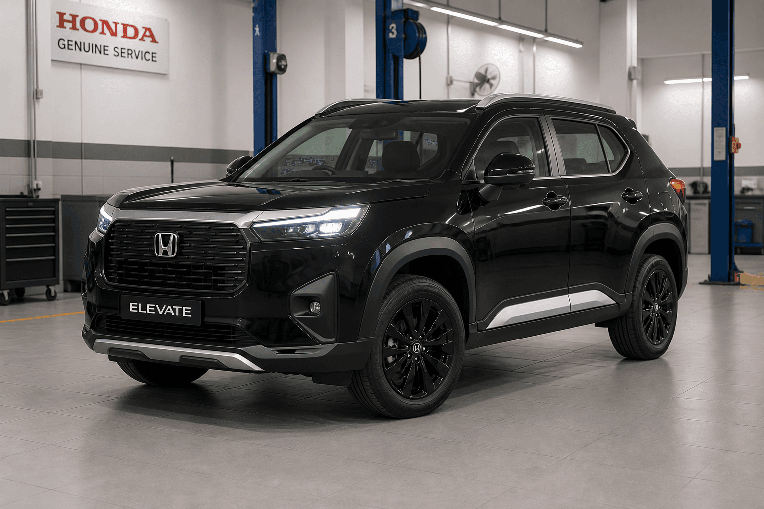 Honda Elevate in the Metro Honda genuine service bay